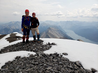 Myself and David at the summit of Mt. Aylmer