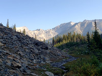 Honeymoon Pass - Haiduk Peak is still distant left
