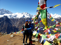 Megan and Myself on the summit of Tsergo Ri (5033 m)