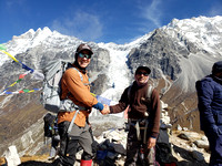 Myself and Raj at the summit of Kyanjin Ri (4774 m)