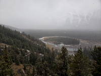 overlooking the Bow River from Hoodoos Viewpoint