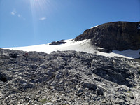 approaching the glacier above